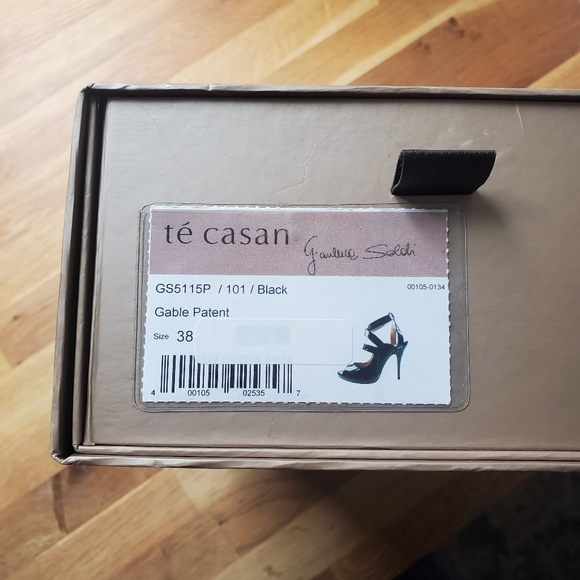 Black Patent Strappy Heels - Picture 3 of 10